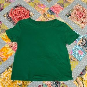 green crop top